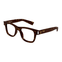 SAINT LAURENT Plastic Metal Square Eyeglass Frames Men's Brown