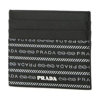 PRADA Cow Leather Card Holder Men's Black
