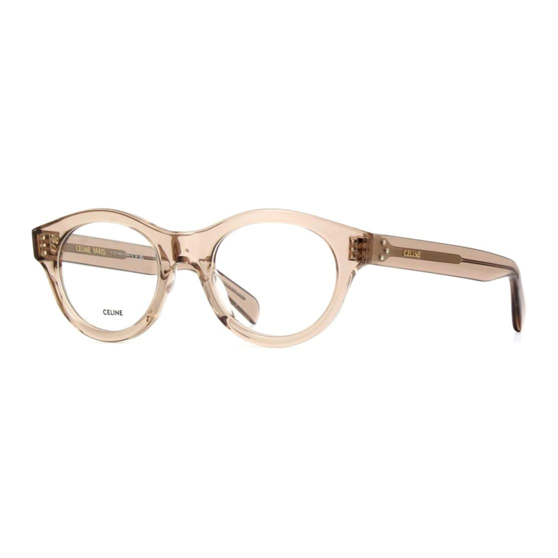 CELINE Acetate Oval Eyeglass Frames Men's Pink