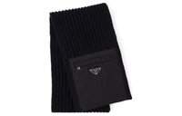 PRADA Pocket Detail Knitted Scarf
