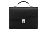 DIOR Cow Leather Briefcase, Handbag Large Size Men's Black