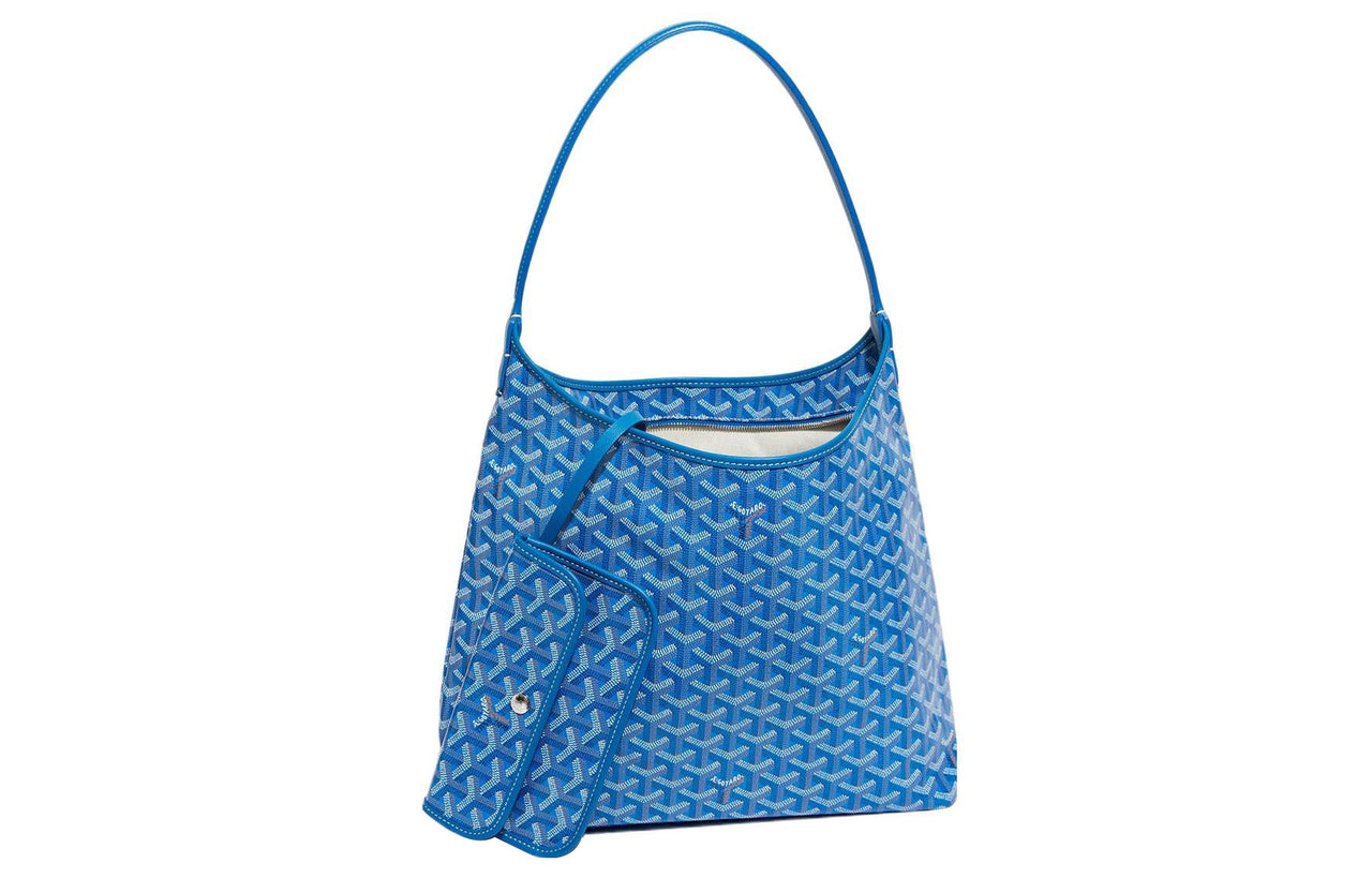 GOYARD Bohème Hobo Canvas With Leather Shoulder Bag Combo Bag Shoulder Bag Regular Women's Sky Blue