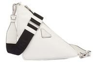 PRADA Leather Crossbody Bag Shoulder Bag Men's White