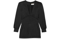 SAINT LAURENT Long Sleeved V-Neck Jumpsuit