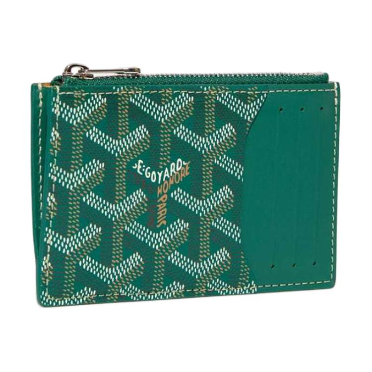 GOYARD Canvas Card Holder Unisex Green