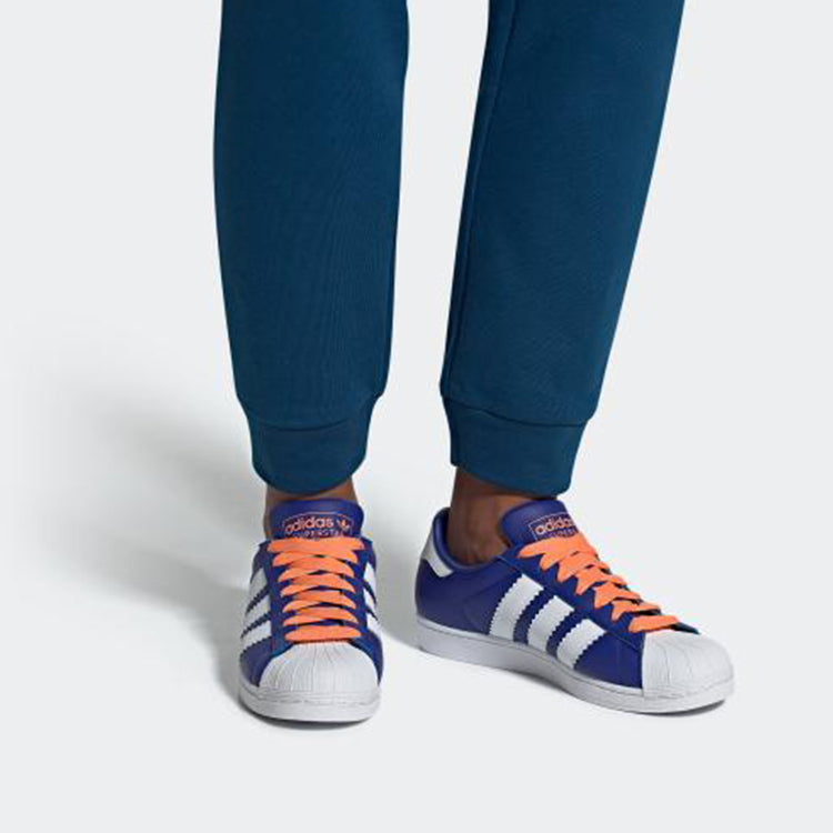 adidas Superstar Knicks 'Collegiate Royal White Easy Orange' BD7379
