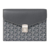 GOYARD Canvas With Calfskin Shoulder Bag Crossbody Bag Unisex Gray