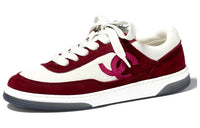 CHANEL Cc Trainers Burgundy Suede Kidskin