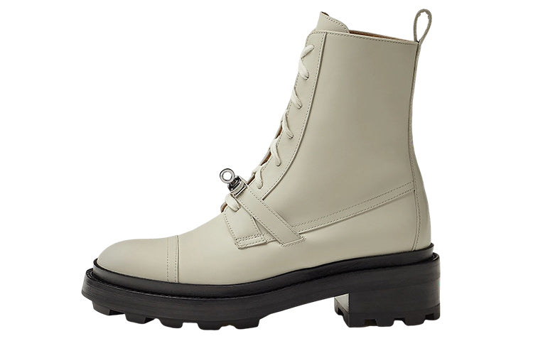 HERMES Ankle Boots Women's Beige