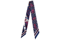 HERMES Silk Scarves Women's Dark Blue