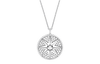 DIOR 18K White Gold Diamonds Necklaces Women's Silver