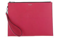 SAINT LAURENT Leather Clutch Men's Pink