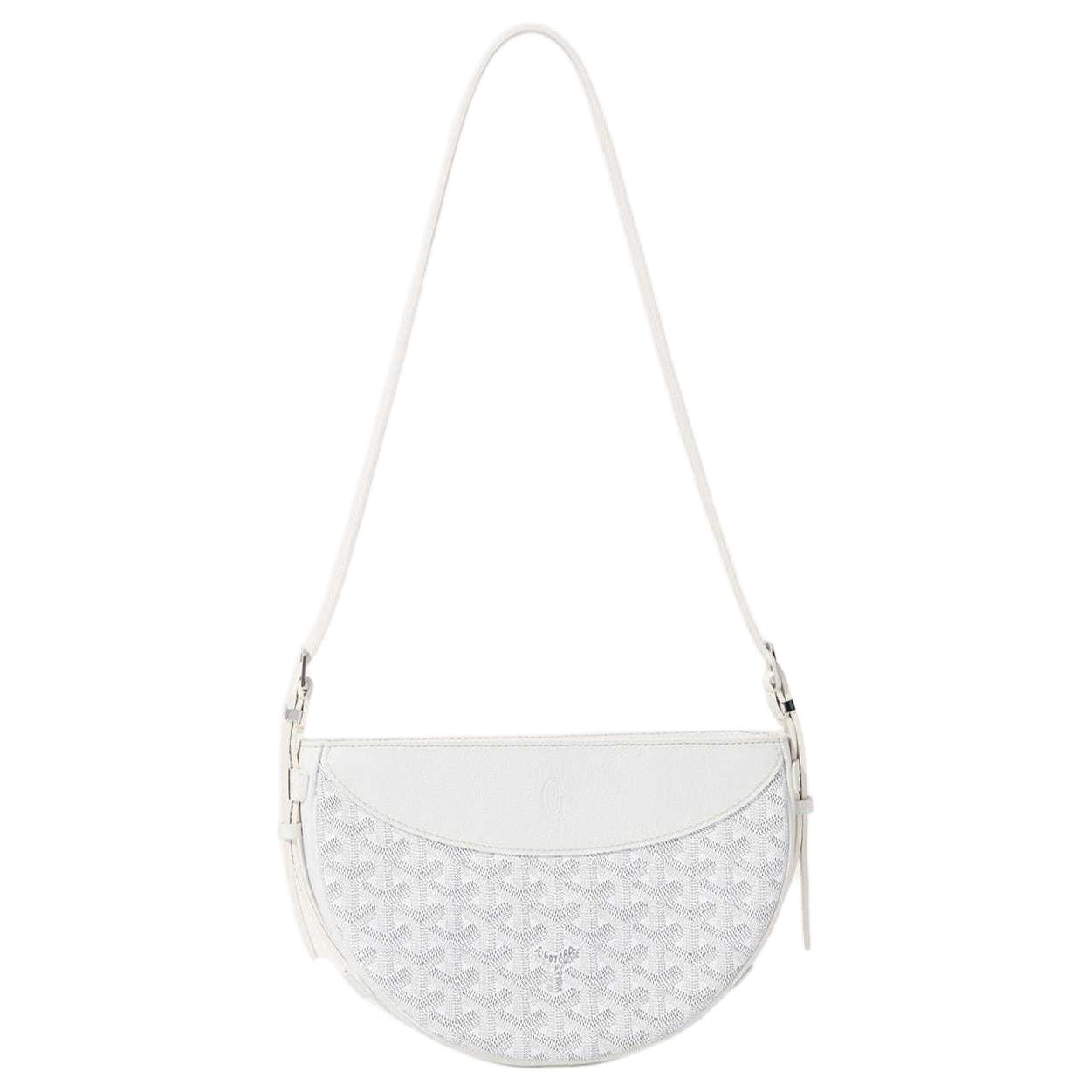 GOYARD Canvas With Calfskin Swift Bag Shoulder Bags Unisex White