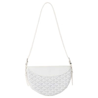 GOYARD Canvas With Calfskin Swift Bag Shoulder Bags Unisex White