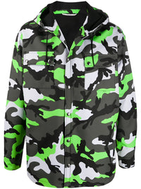 Valentino Garavani Camouflage Print Hooded Jacket