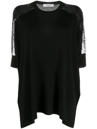 Valentino Garavani Lace Panel Detail Knitted Top