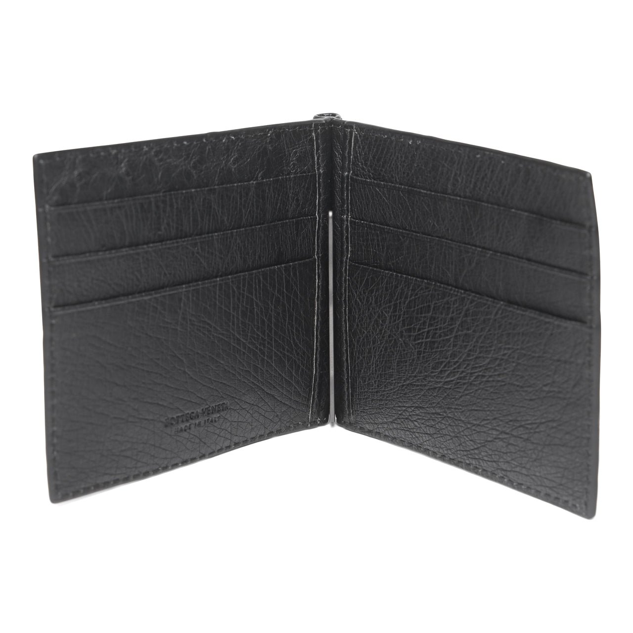 Bottega Veneta Intrecciato Ostrich Bi-Fold Wallet