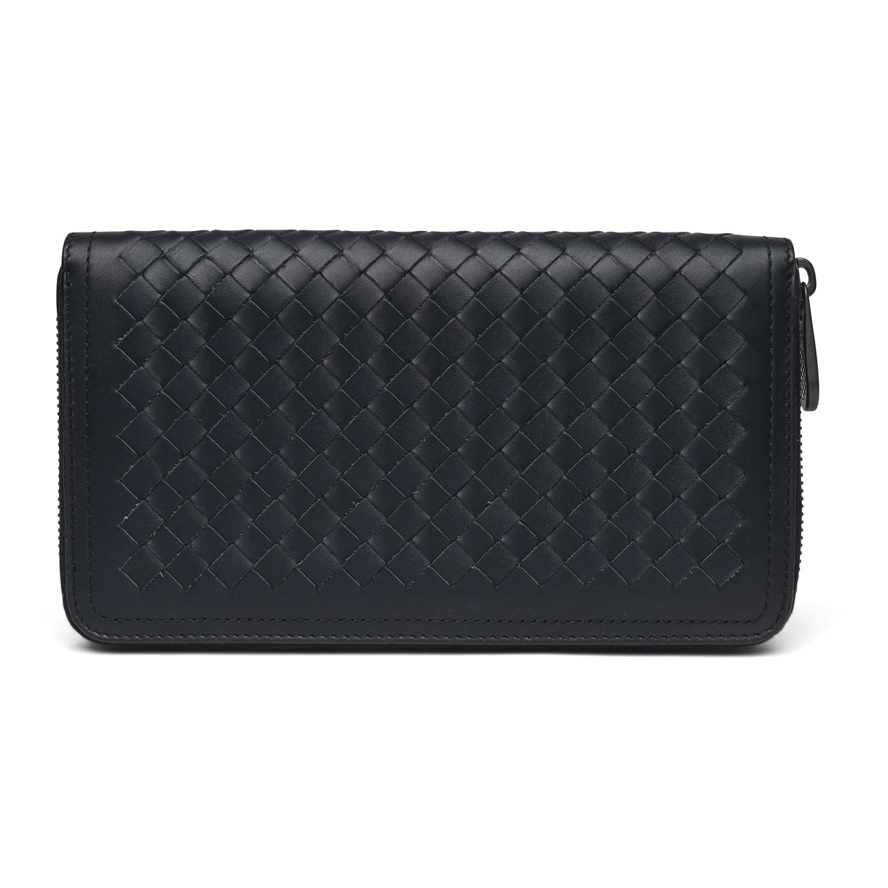 Bottega Veneta Intrecciato Leather Zip Around Continental Wallet