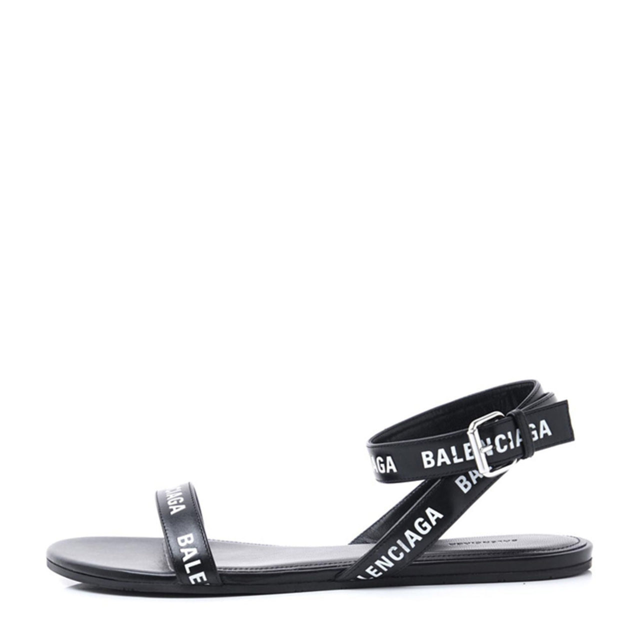 Balenciaga Logo Straps Flat Sandals