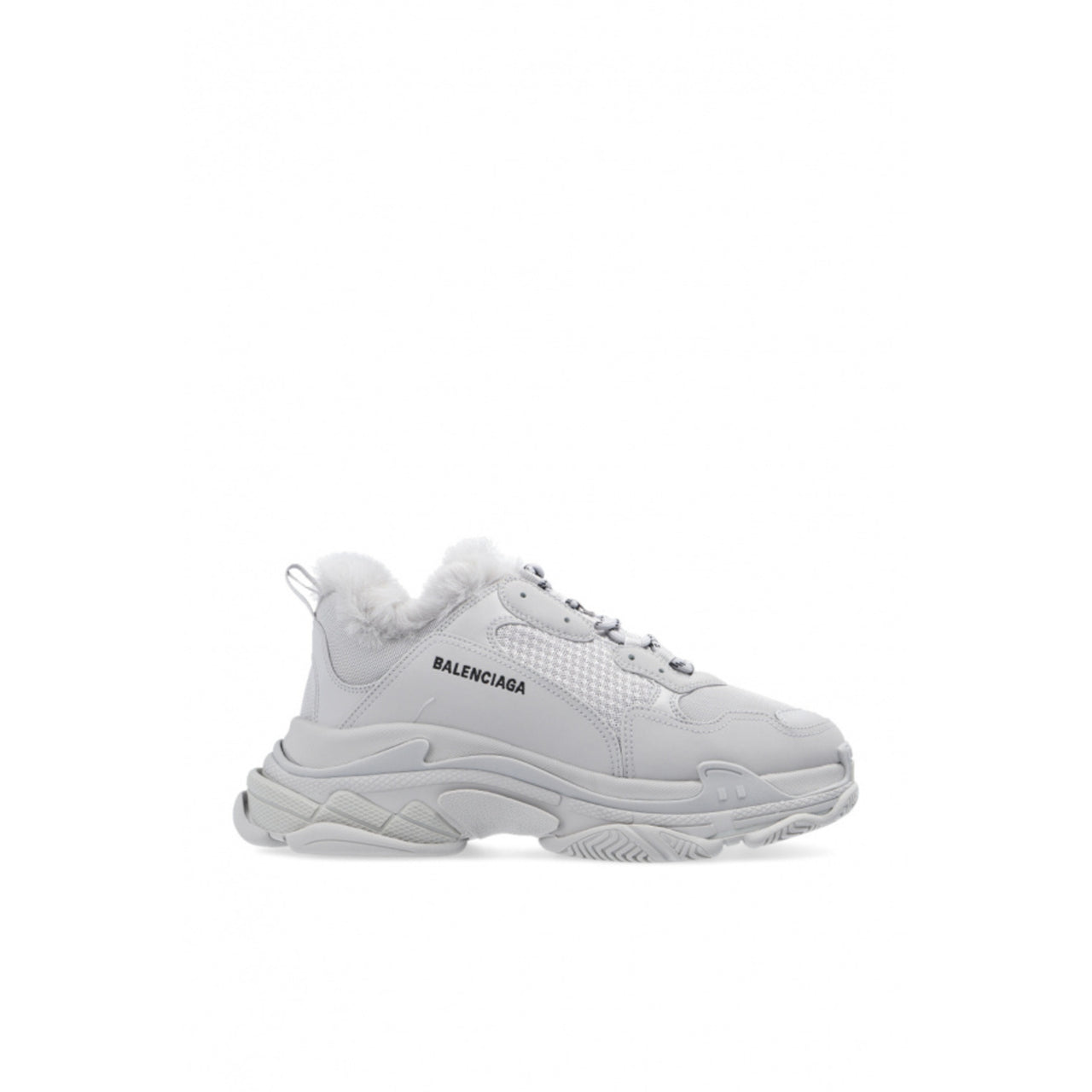 Balenciaga Triple S Fur Sneakers