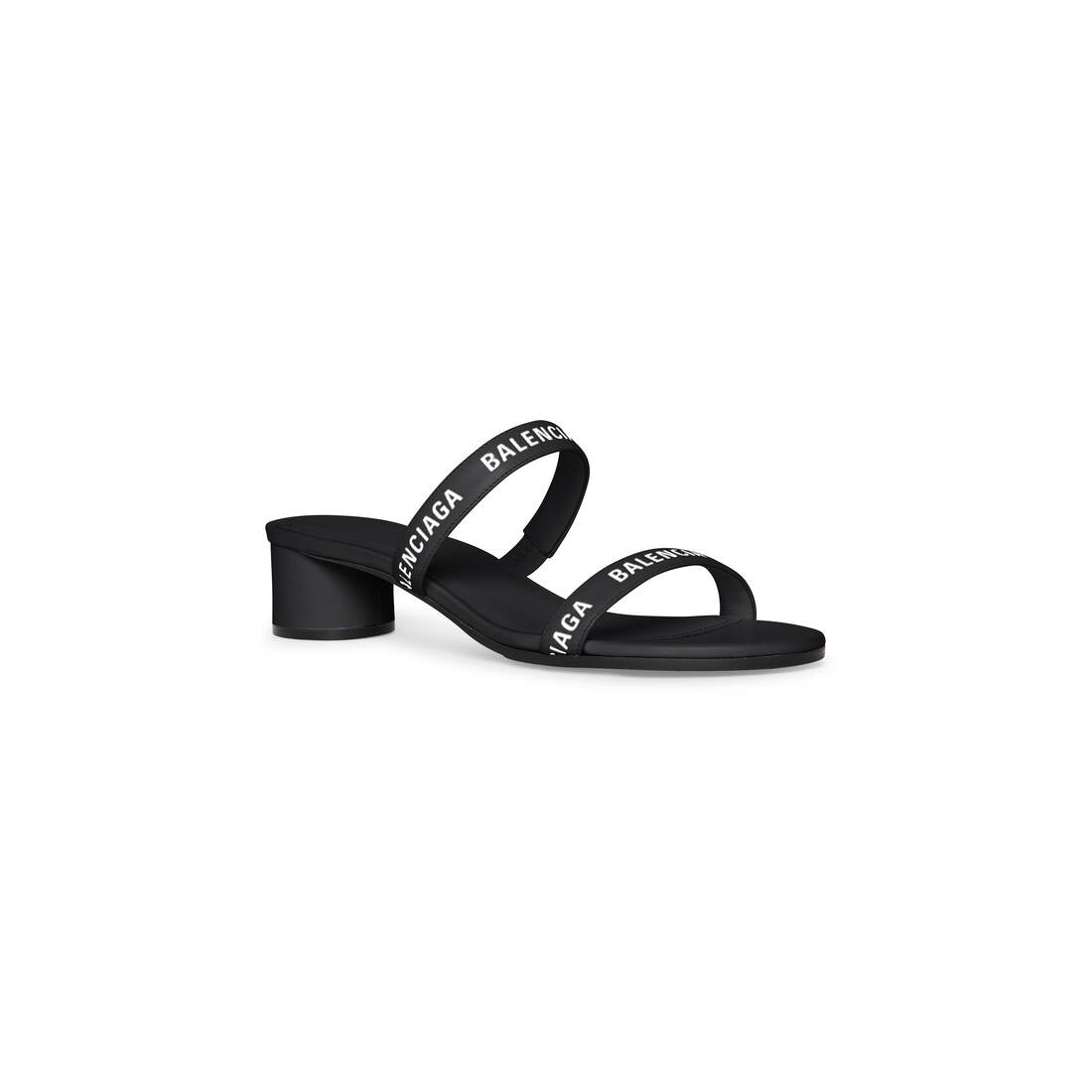 Balenciaga '45Mm' Logo-Print Double-Strap Sandals