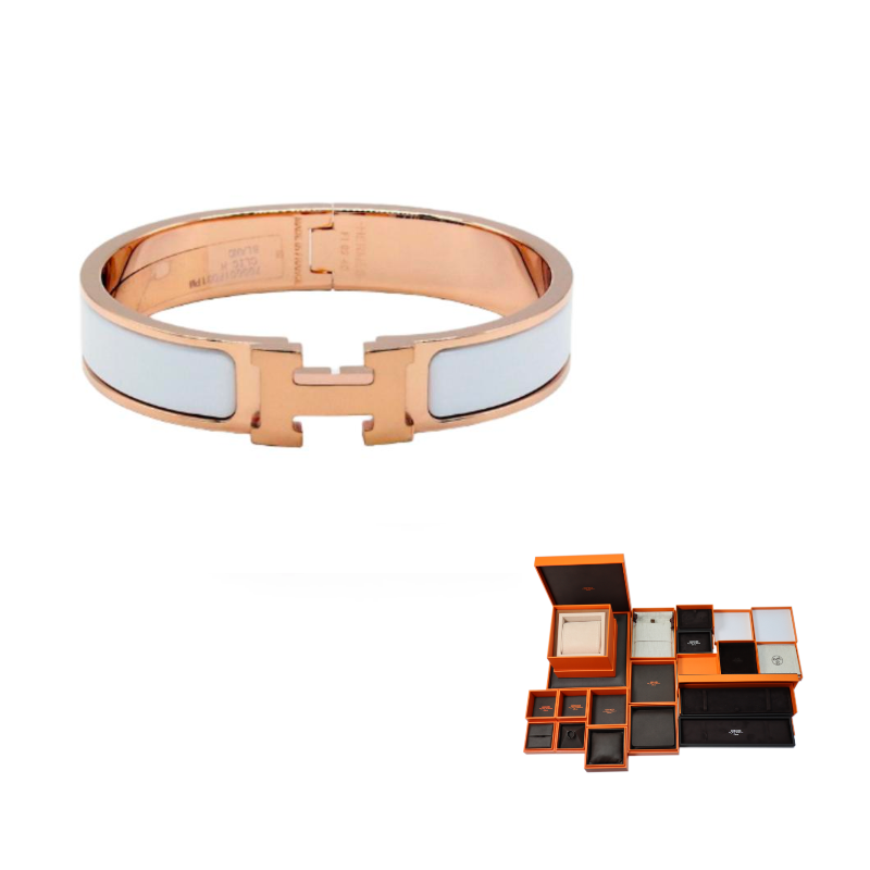 HERMES   Bangles Women's Rose Gold/White