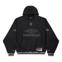 Balenciaga 3B Football Polo Hoodie 'Black Anthracite' 827939TTVQ81066