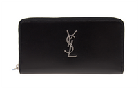 SAINT LAURENT Cow Leather Wallet Unisex Black