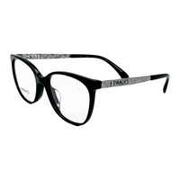 CHANEL Square Eyeglass Frames Unisex Black