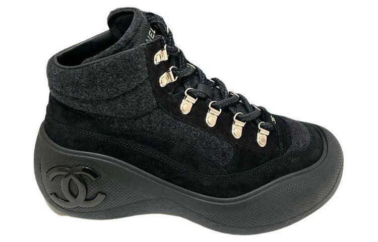 CHANEL Ankle Boots Women's Black