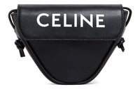 CELINE Smooth Cow Leather Shoulder Bag Crossbody Bag Mini Men's Black