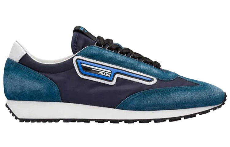 PRADA Anti-Slip Wear-Resistant Low-Top Casual Shoes Men's Blue