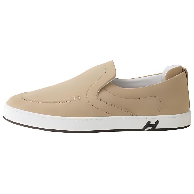 HERMES Kiddy Loafers Men's Beige