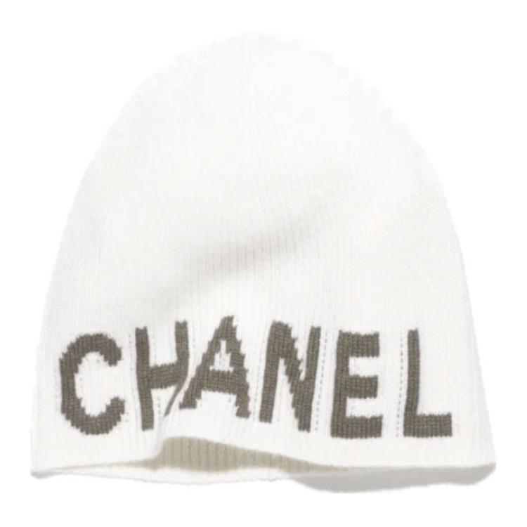 CHANEL Cashmere Beanies Women's White