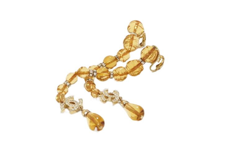 CHANEL Earrings Women's Orange