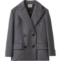 MIU MIU Double Breasted Jacket Grigio