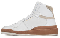 SAINT LAURENT Skateboard Shoes Women's High-Top Ecru
