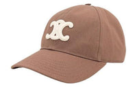 CELINE Cotton Baseball Caps Women's Brown