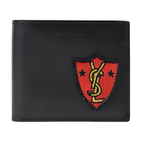 SAINT LAURENT Leather Wallet Men's Black