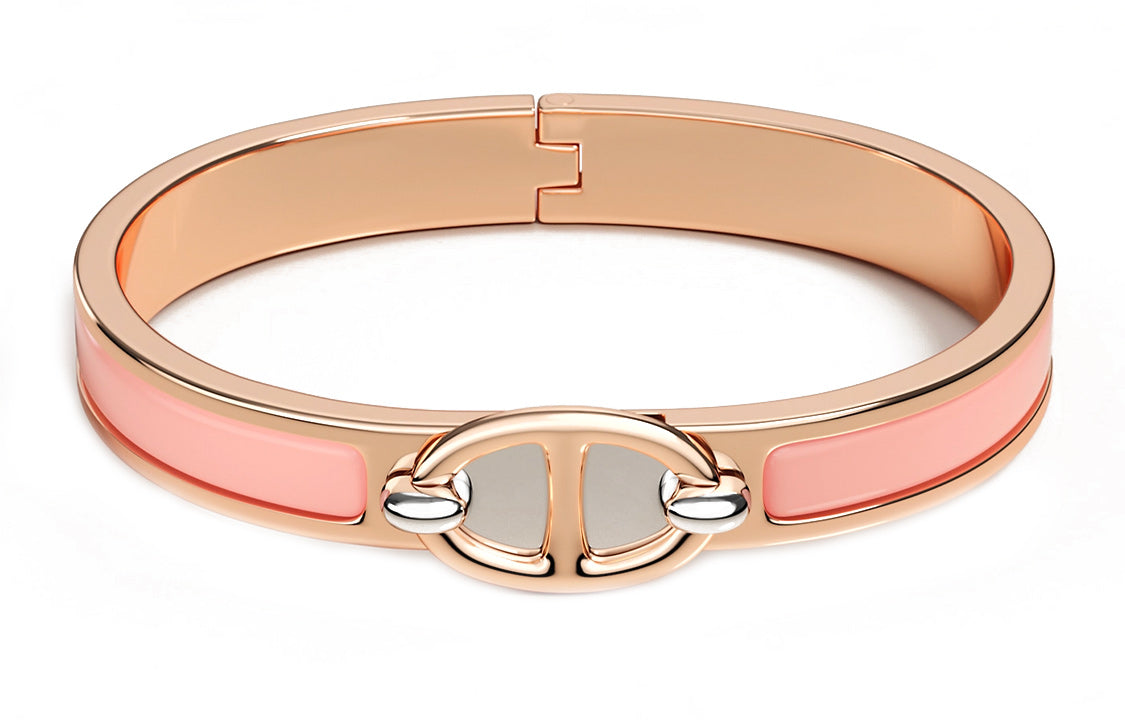 HERMES Bangles Women's Rose Pink