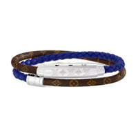 LOUIS VUITTON Canvas Brass Bangles Men's Blue