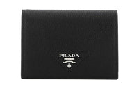 PRADA Leather Wallet Women's Black