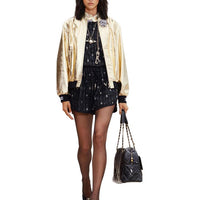 CHANEL SS23 Leather Jacket Women's Gold