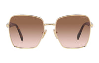 PRADA Metal Square Sunglasses Women's Gold