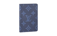 LOUIS VUITTON Pocket Organizer Monogram Shadow Navy Blue