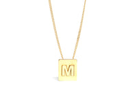 CELINE Alphabet M Necklace In Brass With Gold Finish