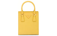 PRADA Saffiano Leather Shoulder Crossbody Handbag Women's Yellow