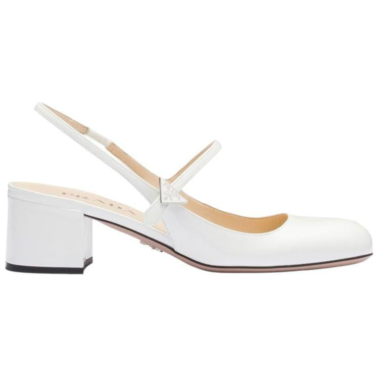 PRADA Block Heel High Heels Women's White