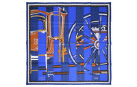 HERMES Silk Scarves Women's Blue