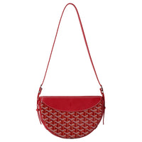 GOYARD Canvas With Calfskin Swift Bag Shoulder Bags Unisex Red